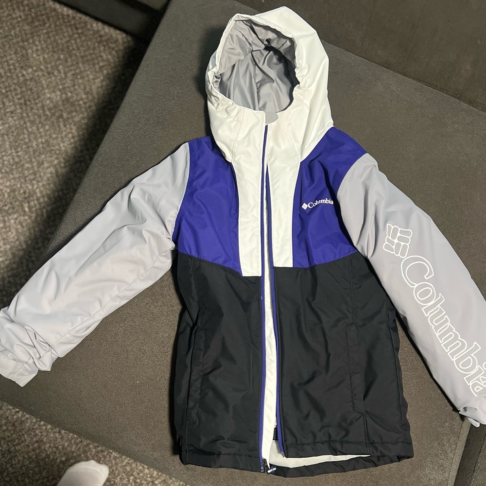 Columbia Blue and Black Hooded Jacket